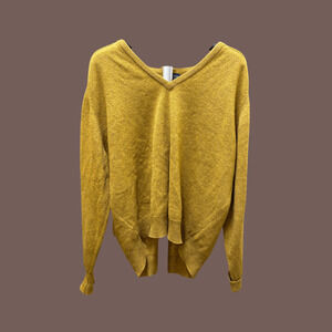 Lands’ End Lambswool Sweater | Mustard Yellow | Size XL | Vintage